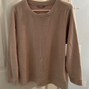 D&Co pink fleece crew neck